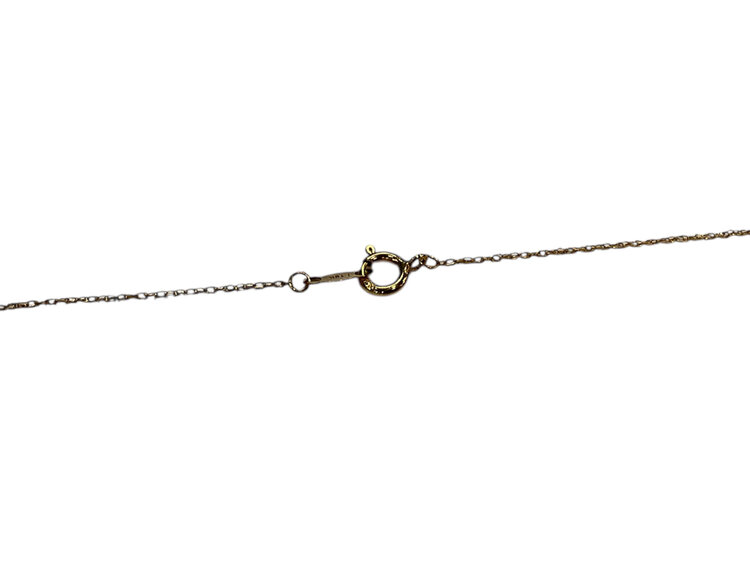 (Z)10K 0.50CTW, WHITE/CHOCOLATE DIAMOND GENUINE PENDANT ON YELLOW GOLD CHAIN