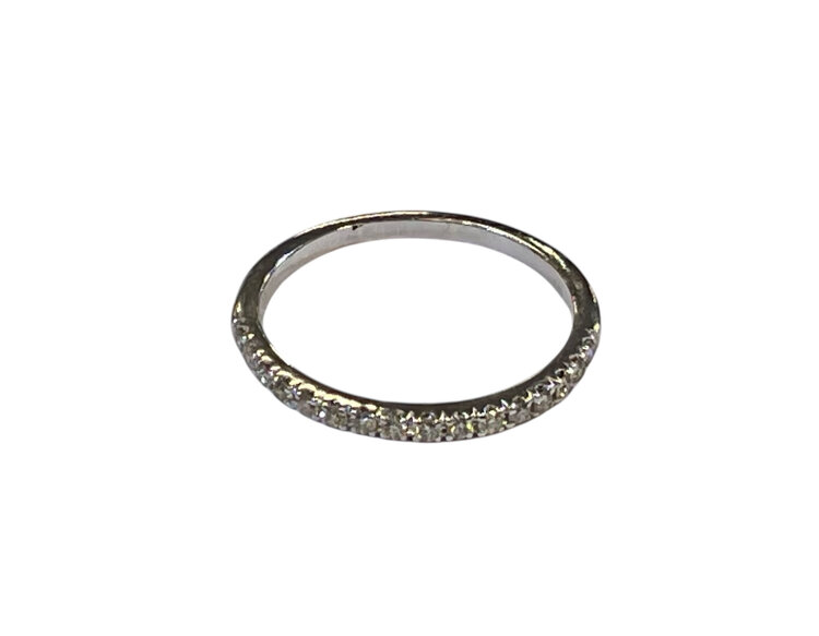 (X)10KW .17CTW DIAMOND I1/I QUALITY WHITE GOLD WEDDING BAND