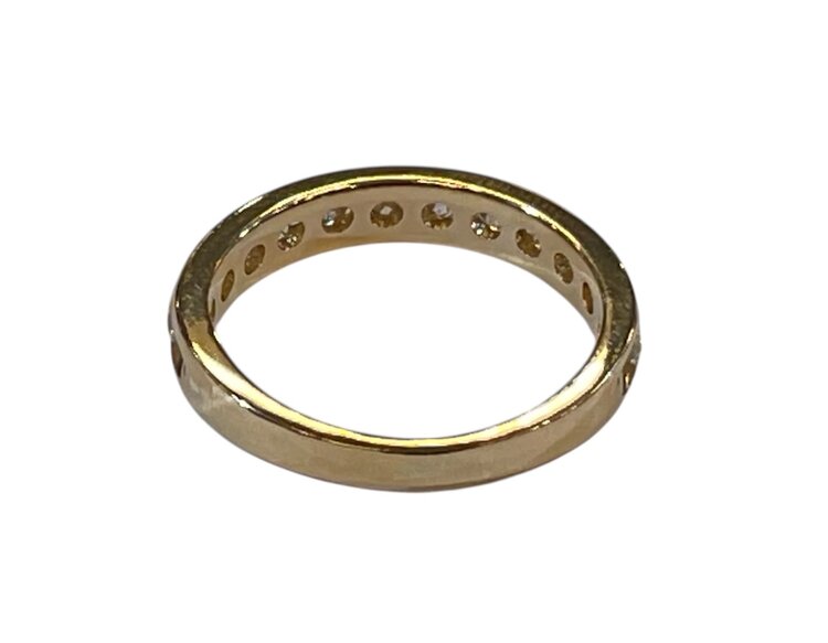 (Z)14KY 1.0CTW DIAMOND G/SI2 QUALITY CHANNEL SET YELLOW GOLD WEDDING BAND