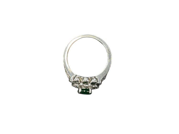 RYAN GEMS INC (Y)14K EM 1.80 DIA 0.65, EMERALD AND DIAMOND RING