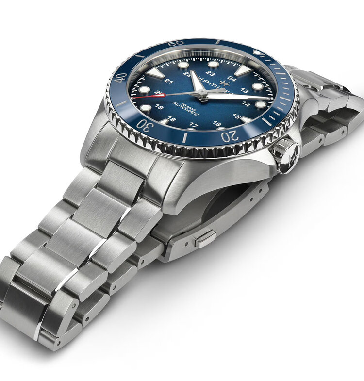 HAMILTON HAMILTON H82505140 KHAKI NAVY SCUBA CERAMIC BEZEL 43MM AUTOMATIC SAPPHIRE CRYSTAL