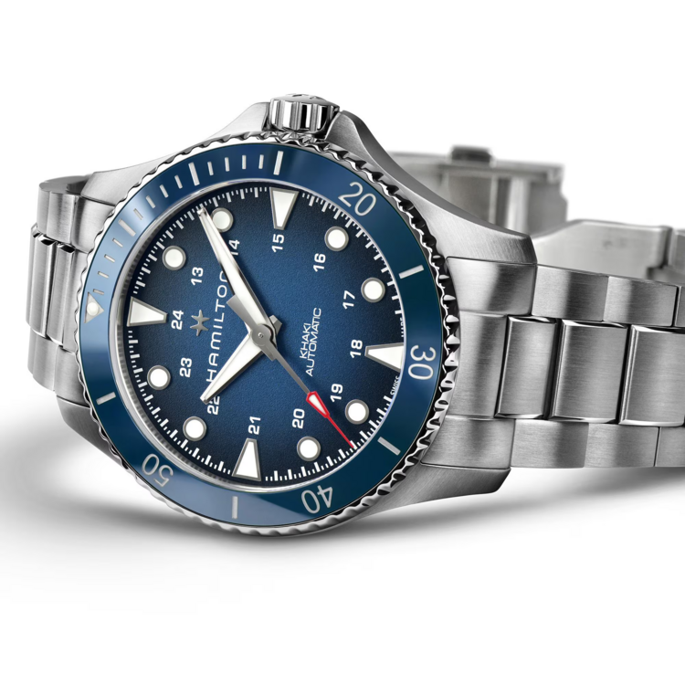HAMILTON HAMILTON H82505140 KHAKI NAVY SCUBA CERAMIC BEZEL 43MM AUTOMATIC SAPPHIRE CRYSTAL