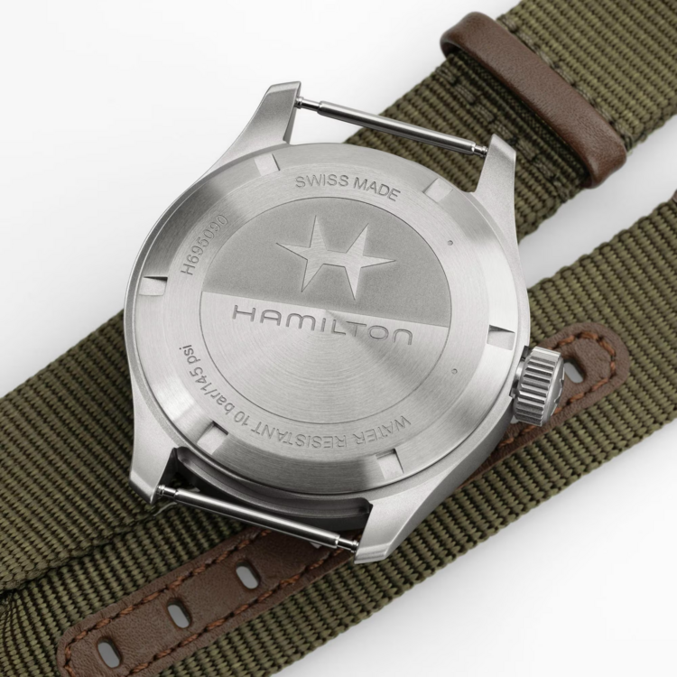HAMILTON HAMILTON H69509930 KHAKI FIELD MECHANICAL POWER RESERVE 40MM SAPPHIRE CRYSTAL