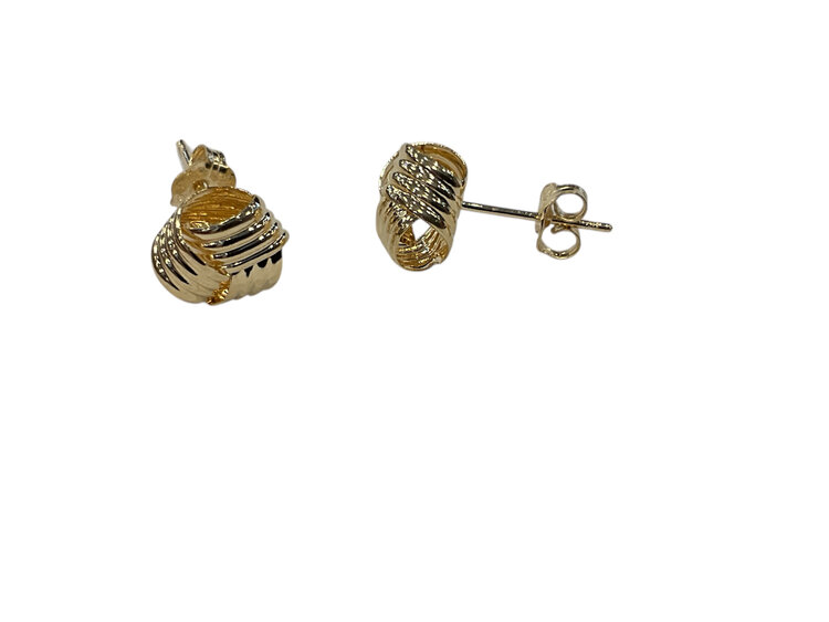 (Z)14K YG, YELLOW GOLD KNOT STUDS