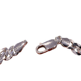 (Z)14K 10.0G WHITE GOLD CHAIN LINK BRACELET