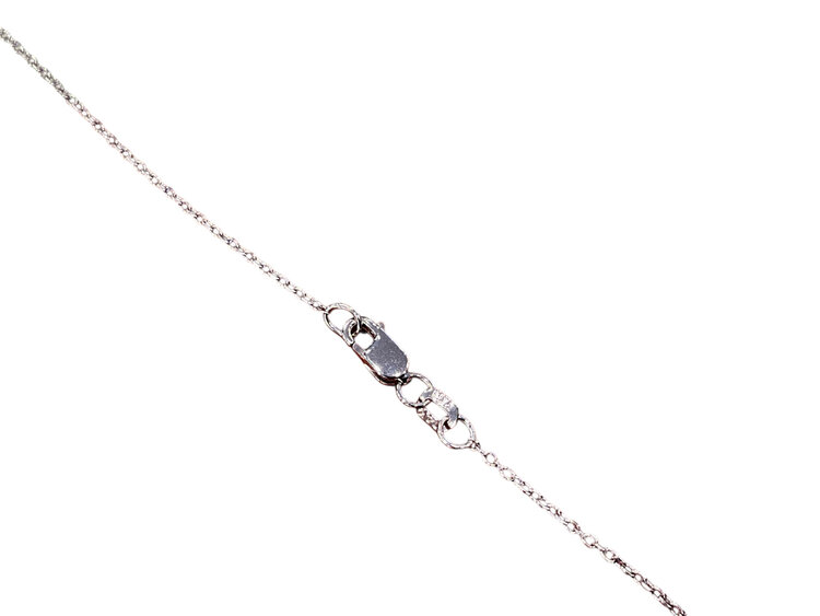 (Y)14K 0.30CTW DIA, DIAMOND DOUBLE HEART PENDANT ON WHITE GOLD CHAIN