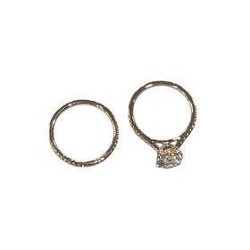 (Z)14K LAB 2.05CT 1CT MTG G/VS1 OVAL LAB GROWN DIAMOND ENGAGEMENT RING AND WEDDING BAND SET