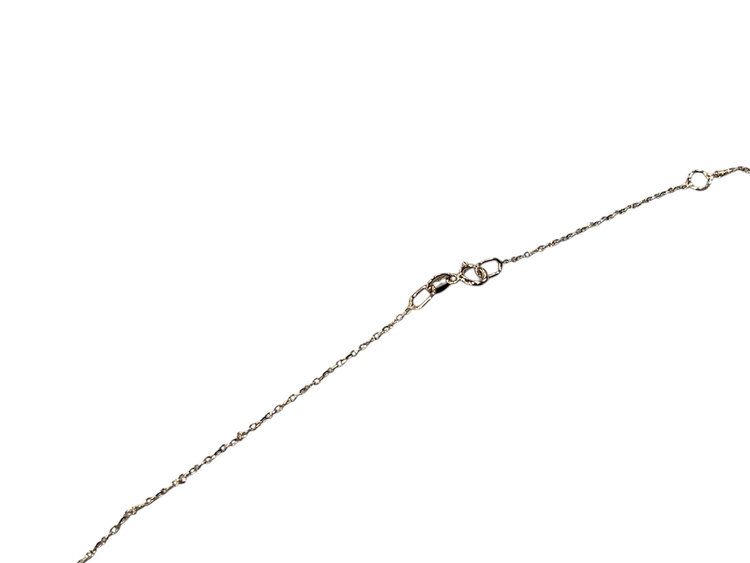 (Z)14K 0.10CT DIAMOND, NATURAL CLUSTER PENDANT ON WHITE GOLD CHAIN