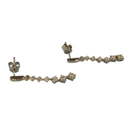 (Z)14K 0.35CTW DIAMOND, NATURAL GRADUATING STUD BACK DANGLE EARRINGS