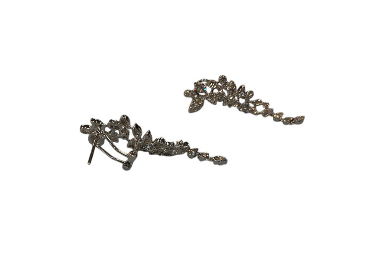 (Z)14K 1.25CTW DIAMOND, NATURAL DANGLE LEVER BACK EARRINGS