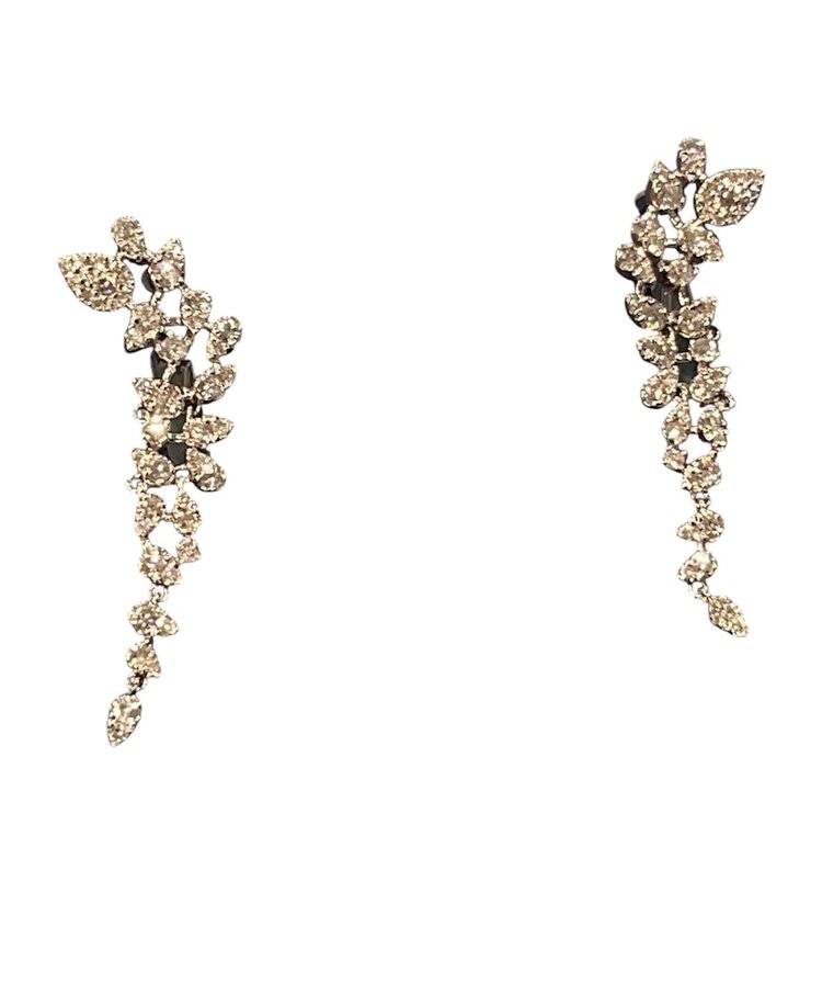 (Z)14K 1.25CTW DIAMOND, NATURAL DANGLE LEVER BACK EARRINGS