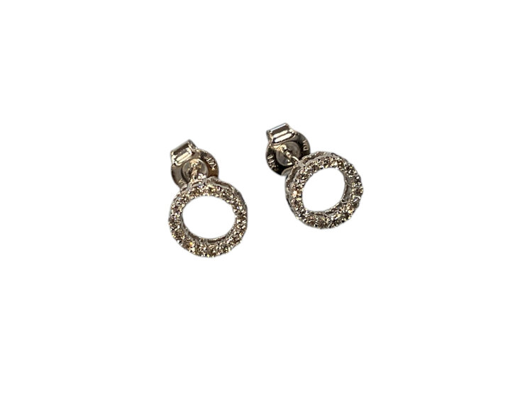 (Z)14K 0.30CTW DIAMOND, NATURAL HALO STYLE WHITE GOLD STUDS