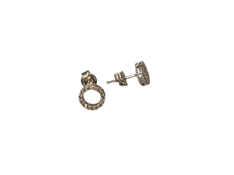 (Z)14K 0.30CTW DIAMOND, NATURAL HALO STYLE WHITE GOLD STUDS