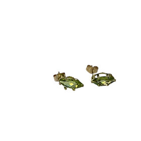(Y)14KY 2.00CTW PDT PERIDOT MARQUISE CUT YELLOW GOLD STUD EARRINGS