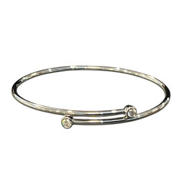 HJ NAMDAR (Y)14K 0.27CTW DIAMOND BANGLE BEZEL SET DIAMONDS