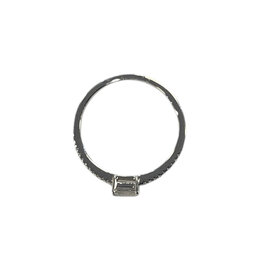 HJ NAMDAR (Y)14K 0.19CT DIAMOND, ROUND & BAGUETTE DIAMOND RING