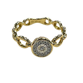 HJ NAMDAR (Y)14K 0.08CT DIAMOND, YELLOW GOLD DIAMOND FASHION RING