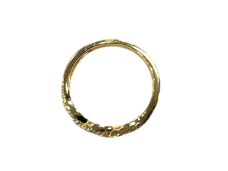 HJ NAMDAR (Y)14K 0.20CT DIAMOND CROSSOVER BAND