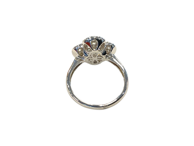 HJ NAMDAR (Y)14K 1.11CT DIAMOND CLOVER RING