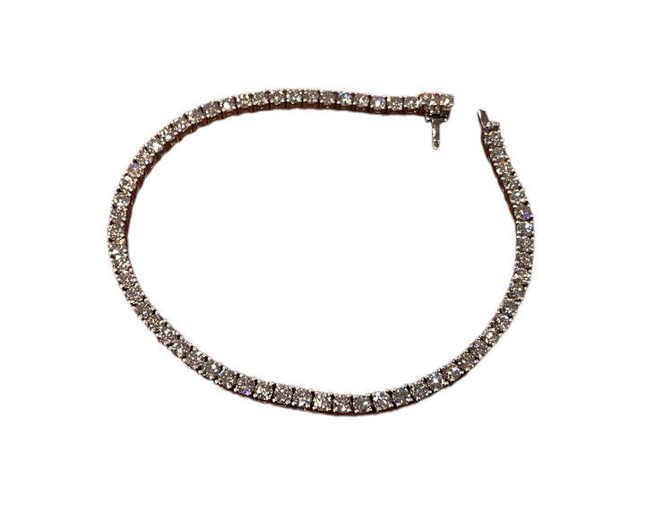 (Y)14K LAB 4.00 CT IGI CERTIFIED, LAB GROWN E-F/VS DIAMOND TENNIS BRACELET IGI 52J929752410