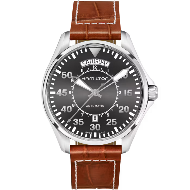 HAMILTON HAMILTON KHAKI AVIATION PILOT DAY DATE AUTO H64615585