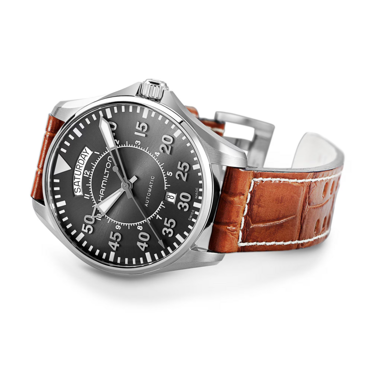 HAMILTON HAMILTON KHAKI AVIATION PILOT DAY DATE AUTO H64615585