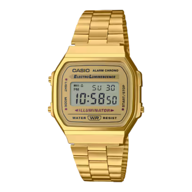 CASIO Vintage Gold Watch: Casio A168WG-9VT with Digital Retro Style