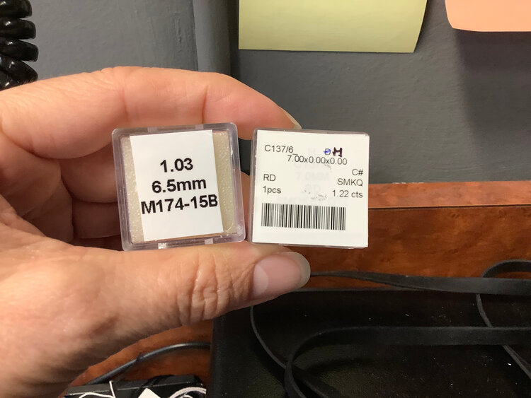 GEMDEK Champagne Smokey Quartz 1.03CT 6.5MM & 1.22CT 7MM