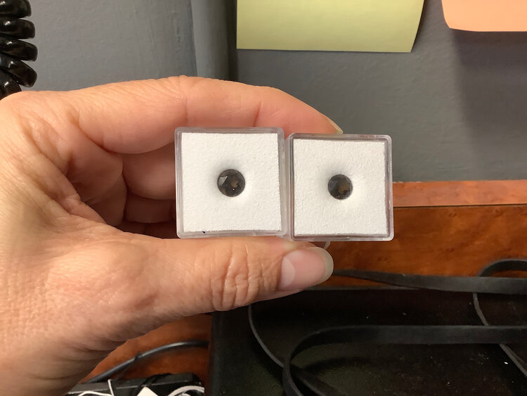 GEMDEK Champagne Smokey Quartz 1.03CT 6.5MM & 1.22CT 7MM