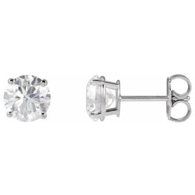 DS DESIGN INC. (Y)10KW LG 2.00CTW VS1 E ROUND CUT LAB GROWN 4 PRONG DIAMOND STUD EARRINGS