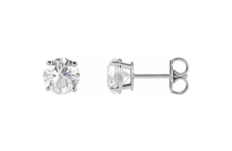 DS DESIGN INC. (Y)10KW LG 2.00CTW VS1 E ROUND CUT LAB GROWN 4 PRONG DIAMOND STUD EARRINGS