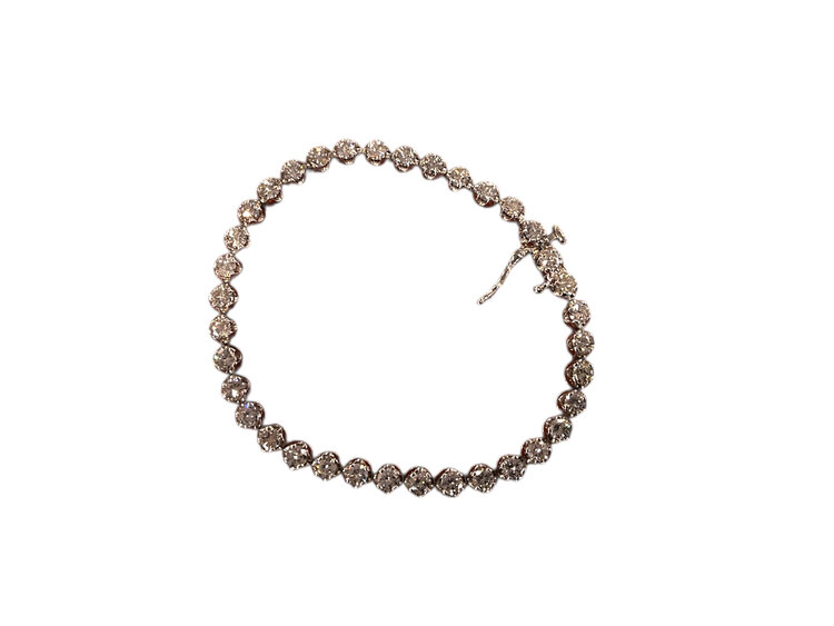 (Y)14K 4.44CT VS1/F, 37 ROUNDS OF NATURAL DIAMONDS .12 CT EACH