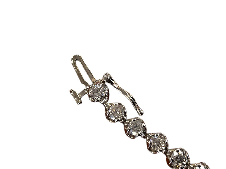 (Y)14K 4.44CT VS1/F, 37 ROUNDS OF NATURAL DIAMONDS .12 CT EACH