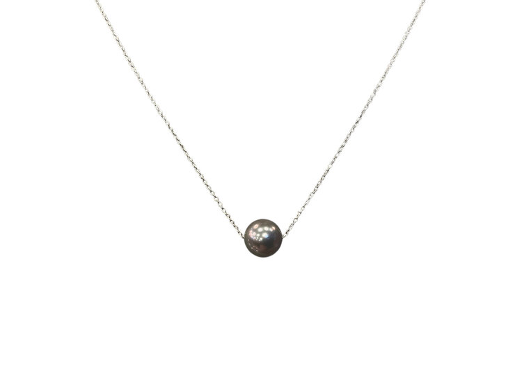 MASTALONI (Y)14KW 9-9.5MM TAHITIAN PEARL PENDANT NECKLACE