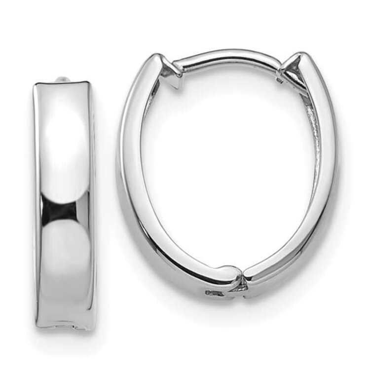 (Y) 10K HUGGIE HOOPS MADE IN WHITE GOLD