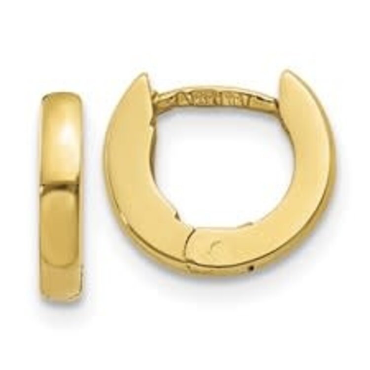 (Y) 10K HUGGIE HOOP EARRINGS MADE IN YELLOW GOLD