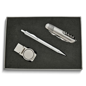 3 PIECE PEN AND KNIFE AND MONEY CLIP SET