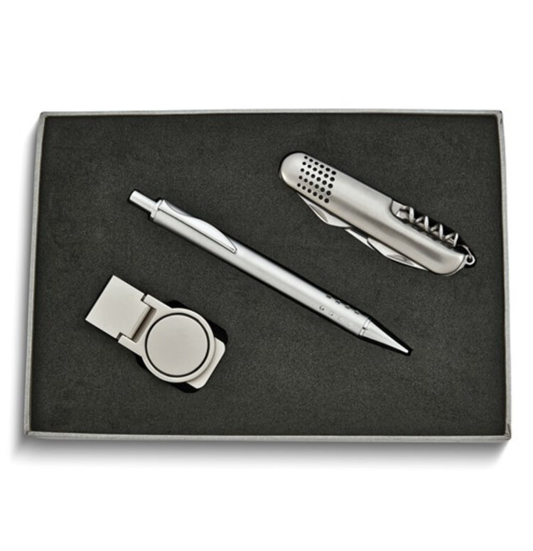 3 PIECE PEN AND KNIFE AND MONEY CLIP SET