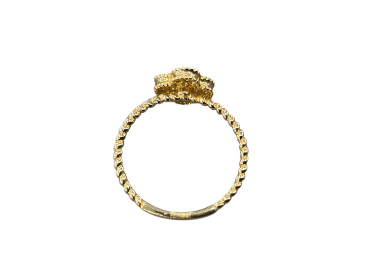 HJ NAMDAR (M)14K 0.18CTW DIA CLOVER SHAPED DIAMOND (H/SI 0.18CTW) RING IN 14KYG