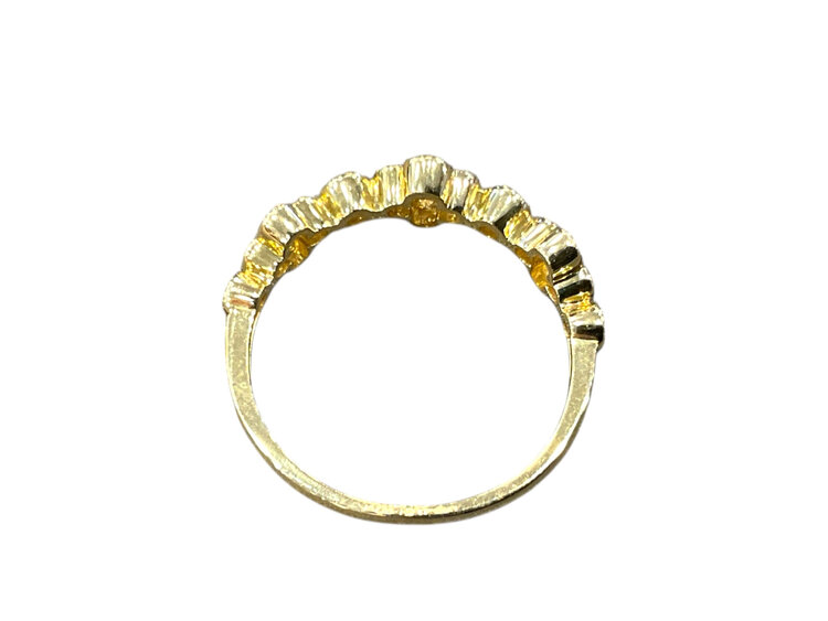 HJ NAMDAR (M)14KY 0.48CTW THREE CLOVER DIAMOND RING IN 14K YELLOW GOLD