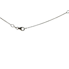 PRIMA NY (R)14KW .31CT AQ .09TDW DIAMOND AQUAMARINE ROUND WHITE GOLD 18” CABLE CHAIN PENDANT