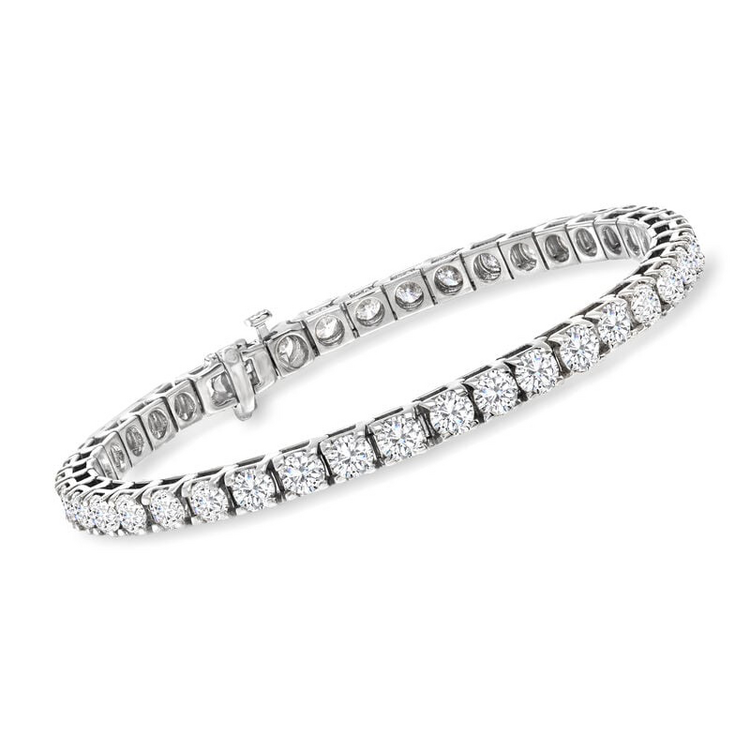 (M)PLAT LAB 10CTW LABGROWN DIAMOND (E-F/VS 10CTW) BRACELET SET IN PLATINUM IGI#14J8296125