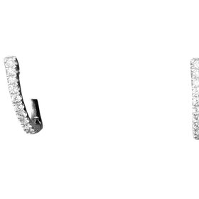 (R)14K DIA 1/8CTW DIAMOND HUGGIES SET IN 14K WHITE GOLD