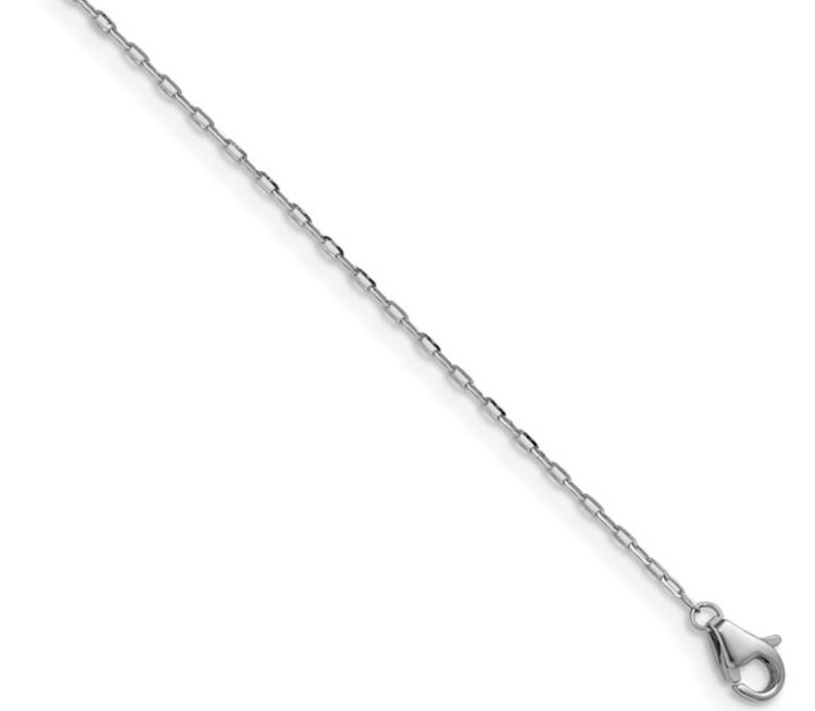 (Y)PLAT 20” ELONGATED CABLE PLATINUM LOBSTER CLASP CHAIN