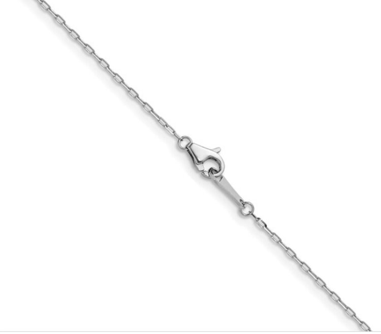 (Y)PLAT 20” ELONGATED CABLE PLATINUM LOBSTER CLASP CHAIN