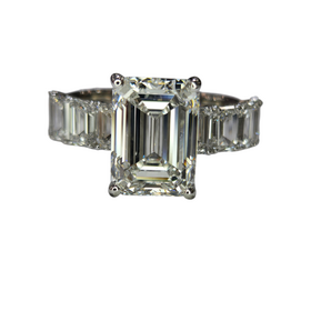 (Z) 14K 4CT LAB VVS D 2.40MT , WHITE GOLD BRIDAL RING, LAB GROWN DIAMONDS, IGI CERTIFIED # LG647466857