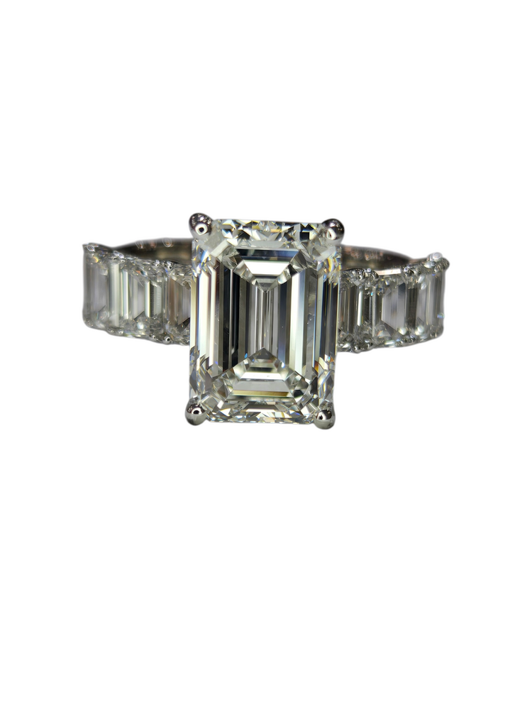 (Z) 14K 4CT LAB VVS D 2.40MT , WHITE GOLD BRIDAL RING, LAB GROWN DIAMONDS, IGI CERTIFIED # LG647466857