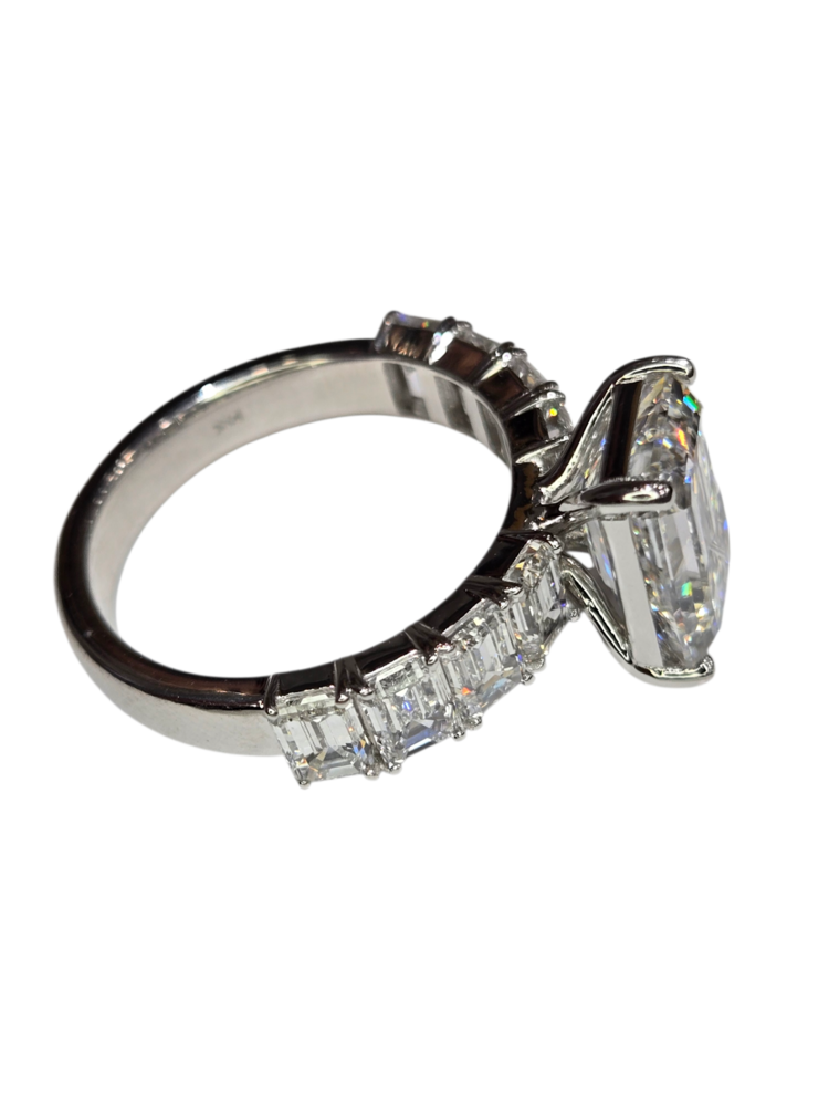 (Z) 14K 4CT LAB VVS D 2.40MT , WHITE GOLD BRIDAL RING, LAB GROWN DIAMONDS, IGI CERTIFIED # LG647466857