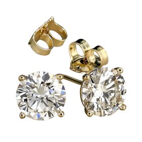 DS DESIGN INC. (Y) 14KY 1.50CT LAB VS1 E STUDS , YELLOW GOLD LAB GROWN DIAMOND STUD EARRINGS