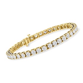 (Y) 14K YG 5CT EF VS IGI CERTIFIED 42J9796725 LAB GROWN BRACELET, YELLOW GOLD